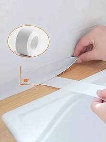 1 Roll Of White PVC Waterproof Tape - Perfect For Bathrooms, Sinks, And Kitchens - Super Strong Adhesion! Bathroom Decor, Fall Decor, Back To School