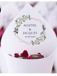 30Pcs Of Set DIY Wedding Cone For Petal Toss, Personalized Confetti Cones, Custom 17 Styles White Paper Cone For Bridal Shower Party Decoration, Multi-Functional, Anti-Mold, Ornamental, Reusable, Exquisite, Stylish, High-Quality, Adorable, Modern, Custom, Unique, Personalized, Son, Daughter, Kids, Kitchen, Dining Room, Bedroom, Office, Living Room, Home, Garden, Tea Room, For Anniversaries, For Birthdays, For Housewarming, For Graduation, Gala Night, Customized Gift Wrap Boxes, Chic Autumn