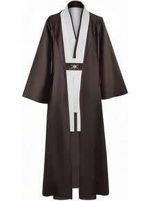 Anakin Costume Adult Men Tunic Hooded Robe Outfits Halloween Cosplay Uniform - 白色 - 查看 2