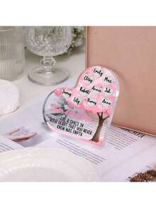 Personalized Grandchildren Heart-Shaped Acrylic Plaque -Personalize With 3-10 Names, Indoor & Outdoor Decorative Figurine For Grandma's Birthday, Mother's Day Gift - No Electricity Needed - For Grandma - Perfect Gift For Grandparents Day - Multicolor - View 6