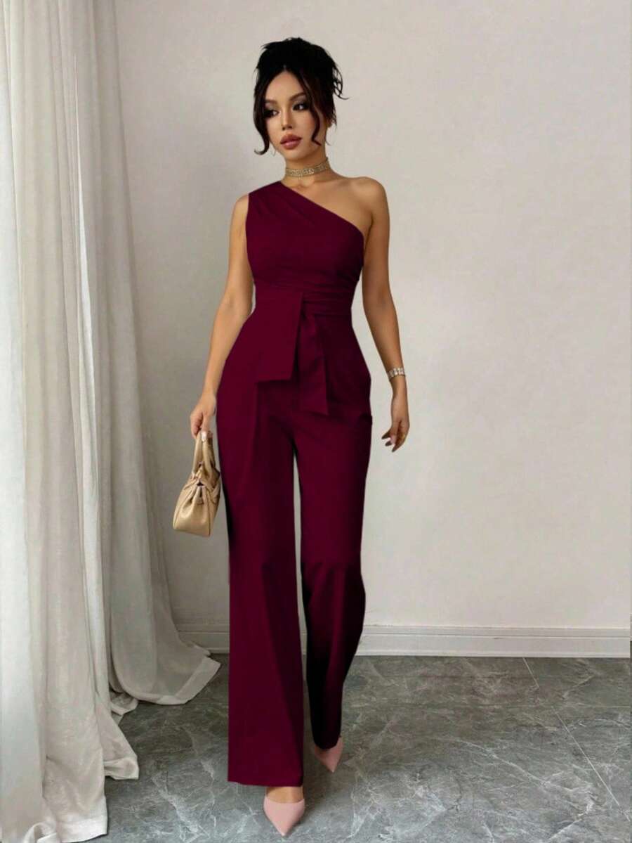 Women Jumpsuits - 中紫紅色 - 查看 1