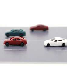 Escala 1:250 1:300 Modelo de coche en miniatura de simulación, Juguetes de modelos de coches en miniatura, Vehículo de plástico ABS pintado para material de construcción de maquetas, escenas de mesa de , kits de dioramas