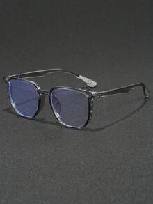 新款大框复古风格透明眼镜，百搭时尚，可配度数镜片 - 無色 - 查看 16