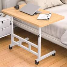 Standing Desk Adjustable Height 23.6" - 35" And Angle 0° - 90°, Space-Saving, Ergonomic Mobile Computer Desk With Universal Wheel, Sturdy And Comfortable, Easy To Setup, Spacious Folding Table For Home, Office And Sofa(Walnut) - 胡桃色 - 查看 1