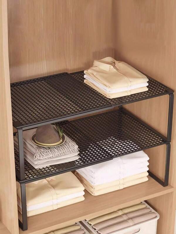 1 Piece Of Black/White Expandable Wardrobe, Layered Storage, Shelves, Pull-Out Partition Shoe Rack, Bookshelf Storage, Kitchen Storage, Bathroom Storage, Space Organization, Space Saving, Available In Three Sizes, Suitable For Clothing Cabinets, Dormitory And Home Use, Returning To School, Teacher Gifts, Female Storage Organizer Travel Holiday Essential Autumn Halloween Decoration