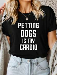 Dog Lover T-Shirt Dog Lover Gift For Dog Mom T-Shirt For Dog Mom Shirt For Dog Dad T-Shirt For Father's Day Shirt For Mother's Day T-Shirt - 黑色 - 查看 1