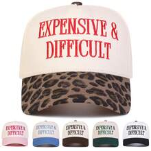 1Piece Men Letter Embroidered Patchwork Baseball Cap Five-Sided Hat Outdoor Adjustable Sunscreen Leisure Hat Spring Autumn Travel Tourism Beach Vacation - 彩色 - 查看 1