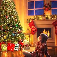 1pc Christmas Waterfall Fairy String Lights With Topper Star For Christmas Tree Decorations - Multicolor - View 4