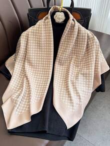 1pc Spring/Summer New Fashion Luxury Elegant Large Square Scarf For Women,Versatile For Professional Wear, Lightweight Air Conditioned Shawl For Dress