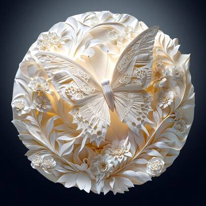 2D Wooden Puzzle - Paper Butterfly, Asymmetrical Animal Shape Wooden Puzzle, Decorative Art, Tabletop Game, Unique Children's Educational Puzzle, Holiday Gift, Adult Puzzle, Christmas Gift, Back To School Gift, Birthday Gift