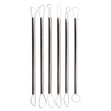 Clay Sculpting Tool Ceramic Pottery Texture Carving Stainless Steel Wire End Loop Ribbon Trimming Modeling Clay Sculpture Tool - Silver - View 12