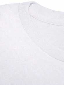 1pc Modelo Graphic Print Men's% Cotton-Shirt,  Casual Sports Style Top-Shirt,  Fashionable Street Style, Suitable Travel And Sports Wear - 白色 - 查看 9