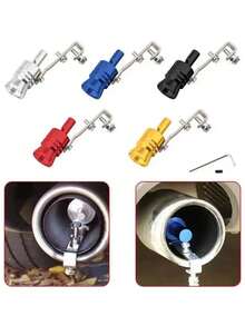 Turbo Whistle Exhaust Pipe Sound Maker, Turbo Whistler, Car Exhaust Roar Enhancer, Aluminum Exhaust Blow-Off Valve, Universal Auto Parts, Suitable For Cars And Motorcycles - Red - View 2
