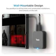 TUOGTCI Mini TV Box, Allwinner H313 TX1 Android 10 Smart TV Box - Reproductor multimedia 4K Ultra HD con CPU H313 de cuatro núcleos, Wi-Fi 2.4G y Ethernet, control parental, control remoto y fuente de alimentación, diseño compacto para mini TV, Smart TV doméstico, dispositivo de transmisión de video, componentes de alta calidad