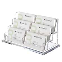 1pc High-End Transparent Acrylic Business Card Holder, Large Capacity Front Desk Card Organizer, Creative Desktop Business Card Display Stand