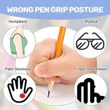 قبضة القلم هي منتج تعليمي خاص للمبتدئين لكتابة باليد، والتي يمكن أن تحسن مهارات الكتابة اليدوية وتكون مريحة وقابلة للتعديل