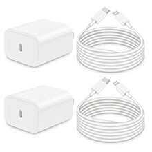 20W 充电器套装 - 20W 快速充电器适配器 + 200 厘米高效数据同步快速充电线，兼容 14/13/12/11 Pro Plus/XS/XR/8/7/9 系列 - 美規A型插(110-127V) - 查看 8
