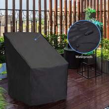 1pc Waterproof Silver-Coated Oxford Cloth Garden Patio Table & Chair Cover, Multifunctional & Ultra-Lightweight, Suitable For Winter Snow/Frost, Summer Dust/Sun, Autumn Leaves, All Seasons