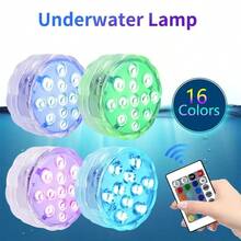 13leds RGB Led Submersible Light Underwater Night Lamp Battery Operated Garden Swimming Pool Light For Wedding Party Vase Bowl - 4PCS-13LED - View 1