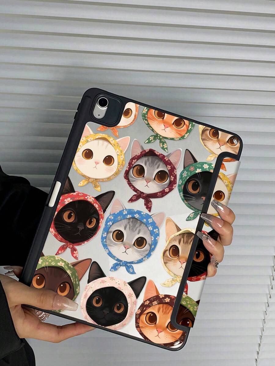 هذا الغطاء الخلفي الشفاف المصنوع من البلاستيك البلوري المطبوع بتصميم قطة كرتونية جميلة وطريفة مقاوم للصدمات ومناسب لأجهزة iPad الجيل السابع والثامن (10.2 بوصة) والجيل العاشر. يتميز بوجود فتحة لحمل القلم ويدعم وظائف النوم والاستيقاظ وطرق عرض متعددة. وهذه كلها هدايا رائعة لمناسبات عيد الهالوين والسنة الجديدة. - متعدد الألوان - مشاهدة 1