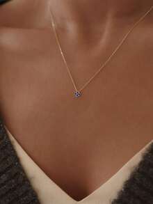 S925 Sterling Silver Necklace Four-Leaf Clover Necklace Women's Necklace For Daily Wear Fine Necklace Silver Necklace Fashionable Women Pendant Necklaces Silver Fine Chain Necklaces Gold Necklace - Four Leaf Clover - View 5