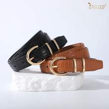 2-Pack Women's Leather Belts For Jeans And Dresses Plus Size - E-黑色+棕色(鱷魚紋) - 查看 10