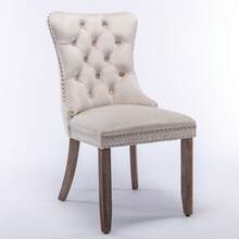 Chair Covers & Cushions - Beige + Velvet + Foam - View 3