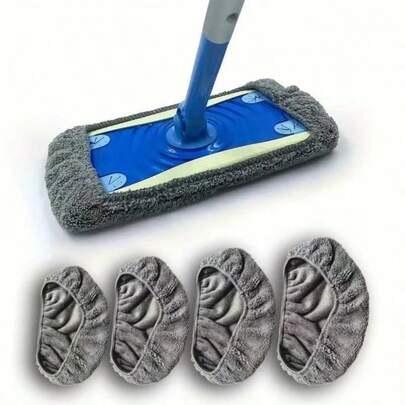 1/4/6 件绿色可重复使用拖把垫替换装适用于 - 可水洗超细纤维干湿拖把垫与扫地拖把兼容，非常适合表面和硬木地板清洁（不含拖把）