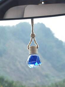 1 Stück Aromatherapie Öl, Hängender Anhänger Aromatherapie, Glasflasche mit Holzdeckel, Aromatherapie für Autos, Autohaken, geeignet für Schränke um die Luft frisch zu halten, Auto/Heim Dekoration, geeignet für alle Arten von Kleidung, Toiletten, Schlafzimmer, Kleiderschränke, Wohnzimmer