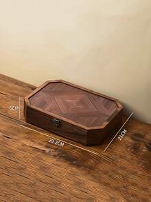 1 Stück Vintage Holz Vitrine, geeignet für Kosmetik & Schmuck, nordischer Stil Schreibtisch Aufbewahrungsbox, kann kleine Artikel aufbewahren, handgefertigte Retro Holzkiste, zum Aufbewahren von Kosmetik und verschiedenen Artikeln, Retro Holz Aufbewahrungsbox, Schmuckorganizer Box, Schreibtisch Kosmetikbox, Geschenk für Frauen - Verschiedenfarbig - Übersicht 11