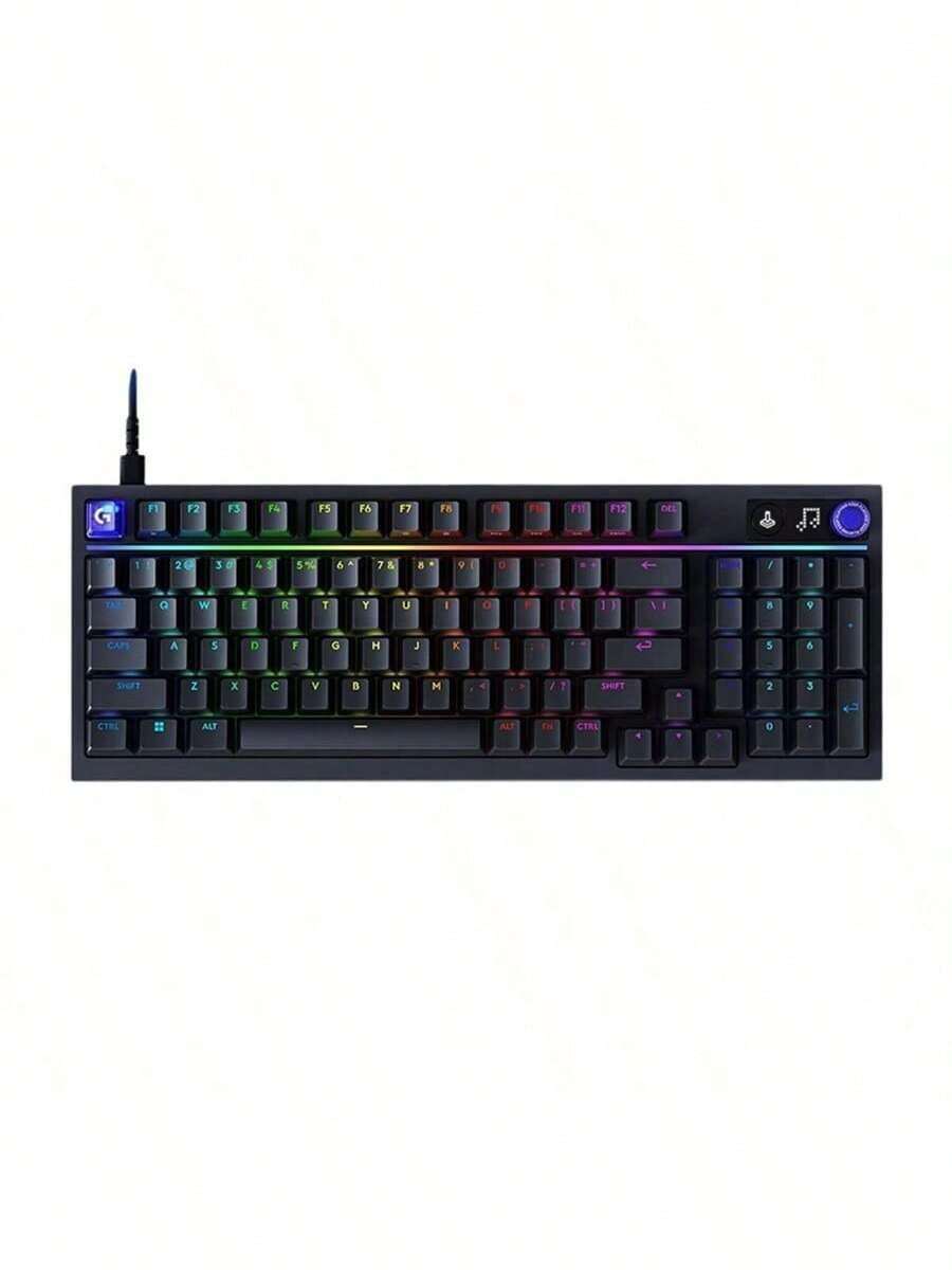 Logitech G316 X Wired Mechanical Gaming Keyboard, 8K Polling Rate, Low Latency, Easy Customization, Full-Key Hot-Swappable Switches, Colorful Lighting Effects, 98 Layouts, G Hub Software Completes Customization, Suitable For PC/Mac, Black - L-Axis - Black L - View 1