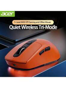 Acer Mouse ușor cu prindere confortabilă OMR227, cu comutare multi-mod wireless Bluetooth, design compact și portabil, esențial pentru lucrul/studiul la calculator (negru)