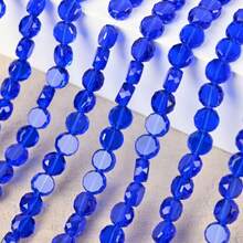 Red Beads & Bead Assortments 4/6/8mm Clear Flat Round Faceted Glass Bead For Jewelry Making DIY Bracelet Beading Crafts