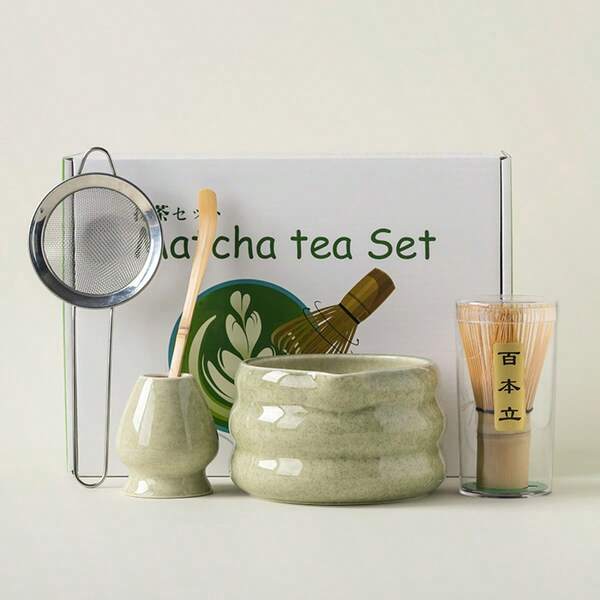 1pc/4pcs/5pcs Matcha Bowl, Matcha Whisk, Matcha Scoop, Matcha Stand Combo Set, Traditional Japanese Tea Ceremony Tools, Back To School Set, Holiday Gift Set, Halloween Gift