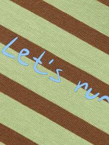 mini bala Kids Printed Cotton Long Sleeve Tee Soft Breathable Comfortable Fall Top - Green Coffee Color - View 7