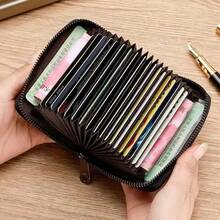 11-18Card Business Card Holder Wallet Multi Card Holder Coin Purse Multi-Card Card Organizer For Men And Ladies For Daily Shopping School Trips Storage Credit Cards RFID Blocking (Black) For Women Card Wallet - Black - View 4