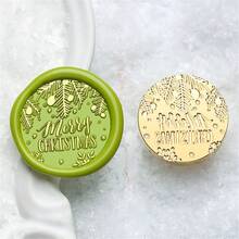 CYFUN DESIGN 1PC 3D Relief Christmas Tree Wax Seal Stamp Head, Christmas Sealing Wax Stamp, Gift Package Wax Seal, Christmas Gift Wax Seal Kit, Wax Sealing Stampfor Envelopes Christmas Cards Wedding Invitations For Christmas Gift Packing - Gold - View 17