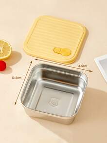 1 قطعة صندوق غداء من الفولاذ المقاوم للصدأ 304 بسعة 600 مل/650 مل مع غطاء، حاوية تخزين طعام سلطة الفواكه محمولة، صندوق بنتو كبير السعة محكم الإغلاق ومقاوم للتسرب، قابل للتكديس، صندوق تخزين طعام للثلاجة، آمن للغسالة الآلية، مناسب لاستخدام الطلاب والبالغين في المدرسة والمكتب والتخييم والنزهات والسفر