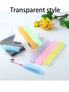 4 Peças Capa de Escova de Dentes, Estojo para Escova de Dentes, Capa Protetora Portátil para Escova de Dentes, Estojo de Viagem Multifuncional e Leve para Escova de Dentes, Estojo de Armazenamento de Escova de Dentes, Adequado para Viagens, Camping, Academia, Escola, Capa de Escova de Dentes de Viagem