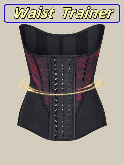1PC Ladies' Double-Layer Mesh Waist Cincher Corset With Snap Buttons For Figure Shaping
