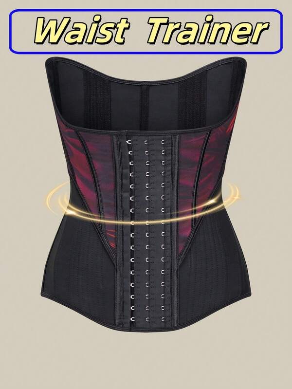 1PC Ladies' Double-Layer Mesh Waist Cincher Corset With Snap Buttons For Figure Shaping