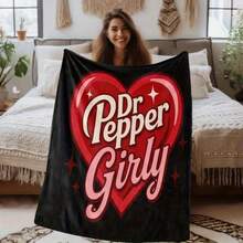 1PC Flannel Blanket, Machine Washable, Soft And Comfortable, Lightweight Polyester Blanket, Comfortable Air Conditioning Blanket, Home Decoration, Suitable For Giving Gifts To Friends In All Seasons, New Year's Day And Halloween, Suitable For Sofas