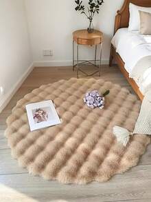 1 块奶油色泡泡毛绒地毯，极简主义，侘寂风格，适合客厅、卧室、梳妆台、椅子，春季新品 - 駝色 - 查看 4