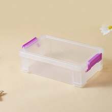 Square Transparent Storage Box Multifunctional Art Supplies Jewelry Organizer Dustproof Desktop Plastic Box For Home Organizatio
