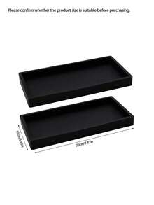 3M 1入組黑色矽膠浴室收納盤,梳妝臺盤,馬桶水箱盤