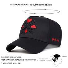 1Piece Men Poker Embroidered Patchwork Five-Sided Baseball Cap Outdoor Adjustable Sunscreen Leisure Hat Spring Autumn Travel Tourism Beach Vacation - 彩色 - 查看 2
