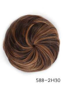 Bóng tóc giả màu đen 4 inch, túi đựng tóc giả, búi tóc giả, phụ kiện búi tóc, búi tóc hình quạt, bộ tóc thẳng - Màu đen tự nhiên - Xem 17