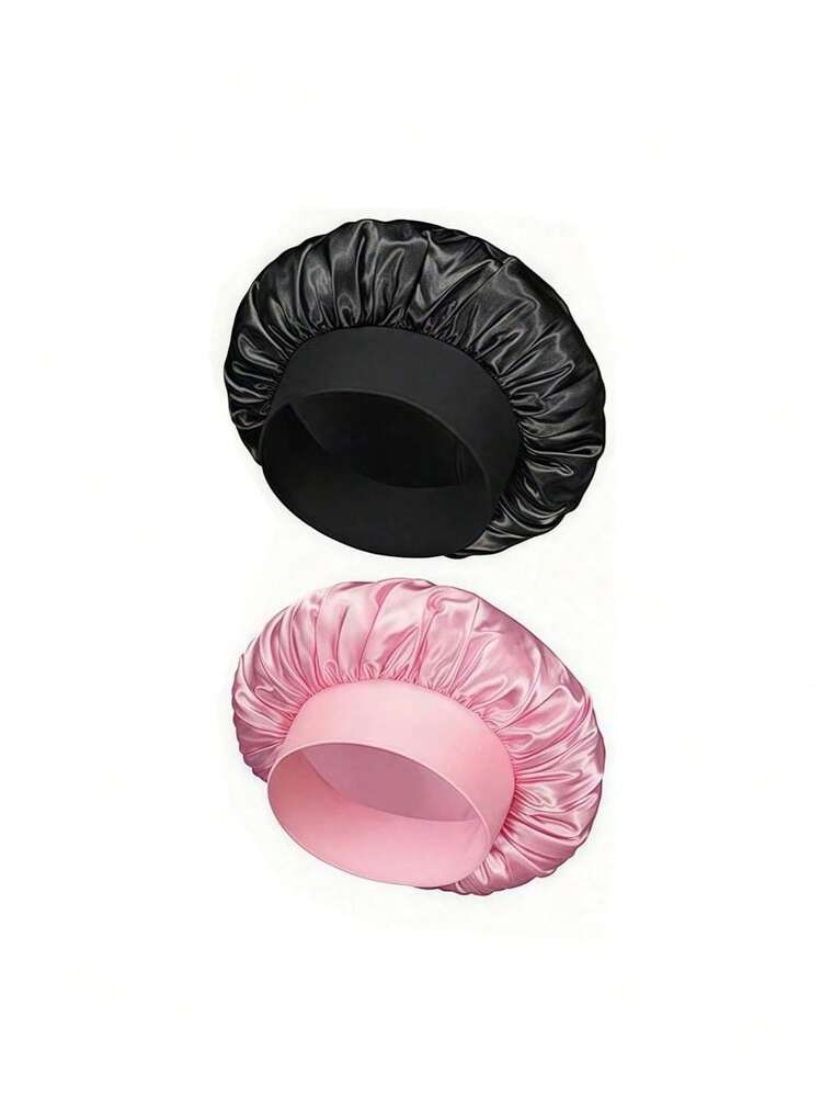 三件套真丝睡帽，缎面帽，松紧带真丝睡帽，卷发帽，真丝美发套装，家居装饰及浴室秋冬帽，真丝帽，浴帽，适合护肤、洗脸、睡眠、居家、吹干头发、清洁头发 - 彩色 - 查看 17