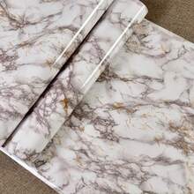 1 rollo de papel de contacto brillante, pegatinas de pared autoadhesivas, papel tapiz de PVC desprendible, es decir, papel tapiz con patrón de piedra de flores grandes que se puede pelar, adecuado para la cocina, el dormitorio, la sala de estar, la decoración de muebles de encimera, rollo de papel tapiz para decoración del hogar y renovación de muebles 40cm x 5m - Amarillo - Ver 14