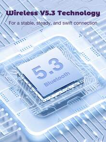 GENAI 无线耳塞，无线耳机 HiFi 立体声耳机，带 ENC 降噪麦克风，长播放时间入耳式耳塞，无线 5.3 运动耳机，适用于 Android IOS